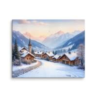 Morning Light in the Mountain Village